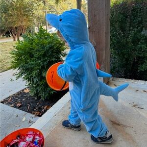 Infant Shark Costume Baby Blue Shark Dress Up 6-12mo Halloween Pretend Play